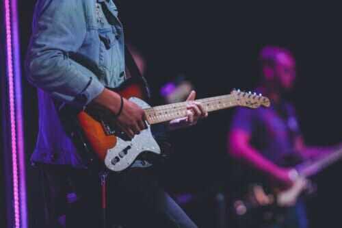 guitarist on stage
