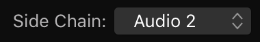 setting the sidechain's input
