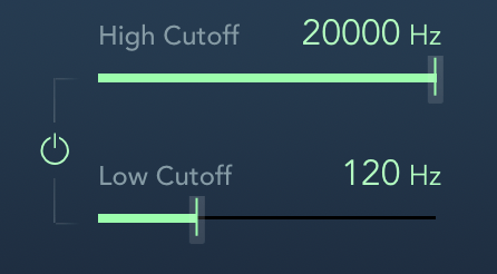 setting filters on a noise gate