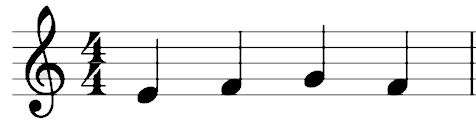 step melody notation